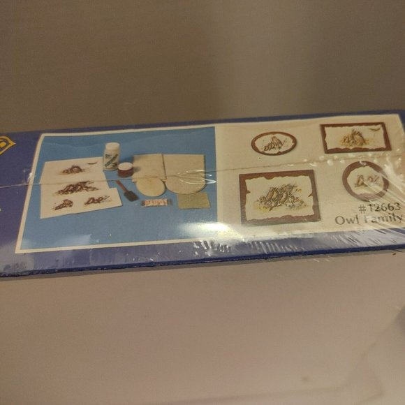 Decoupage Plaques Kit #12663 Owl Family by Cunningham Art Products Made in USA - Picture 4 of 7